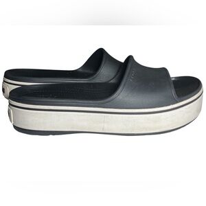 Crocs iconic Comfort Blue / Cream  Women’s sandals   Crocband Slides  M7 - W9